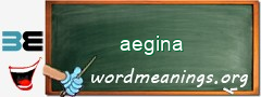 WordMeaning blackboard for aegina